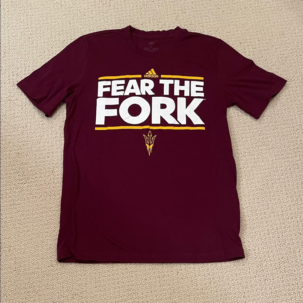 Adidas ASU Burgundy Fear the Fork Tee